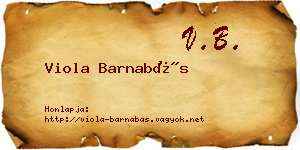 Viola Barnabás névjegykártya